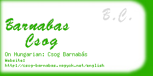barnabas csog business card